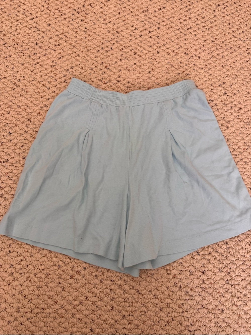 Vintage Cathy Daniels Cotton Light Blue Lounge Shorts_0001